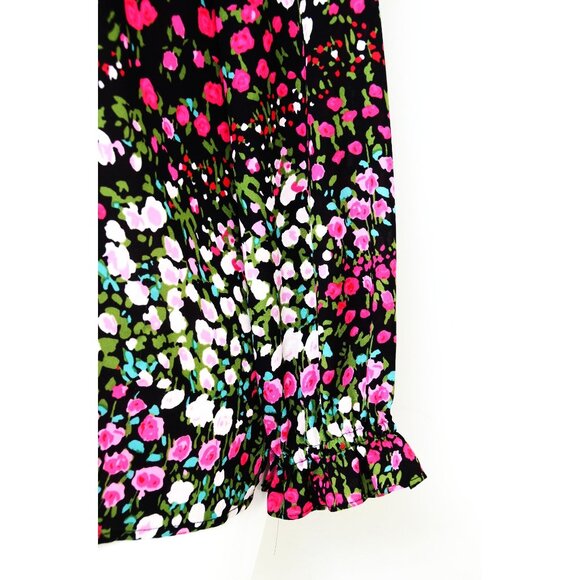 RSVP Talbots Smocked Top Colorful Floral Blouse Elasticized Neckline Women's XLp - Picture 5 of 12